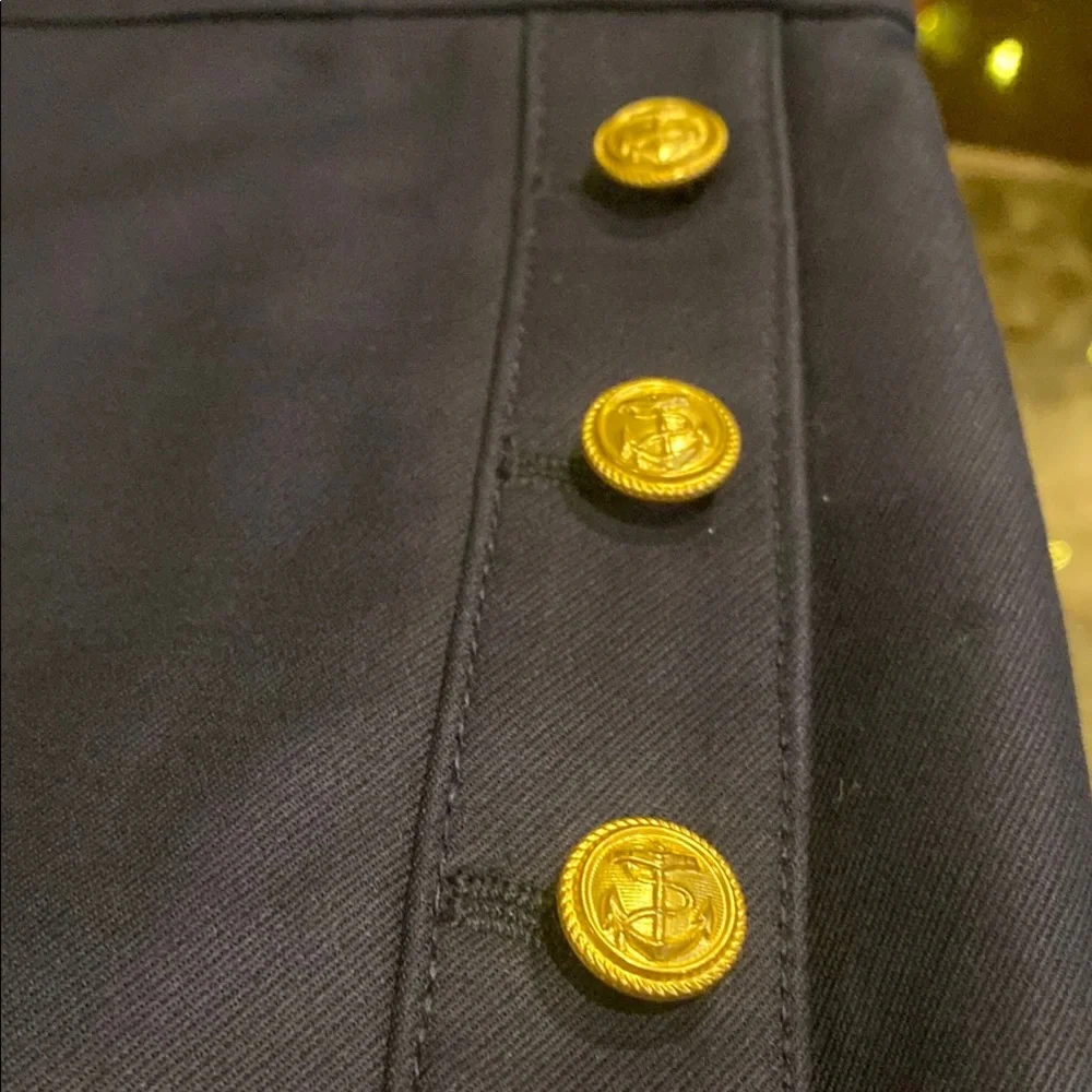 J.Crew Navy Skirt with Gold Buttons NWOT - Picture 5 of 14
